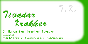 tivadar krakker business card